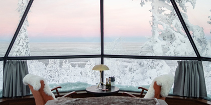 Glass-roofed cabin, Finland